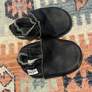 Baby leather slip on moccasins